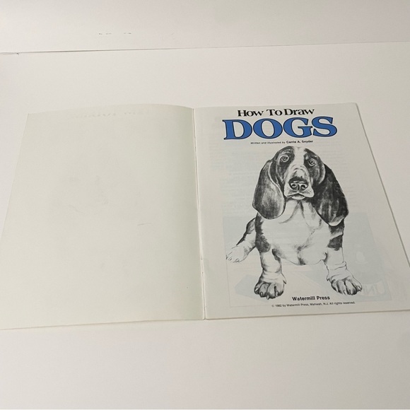 Vtg 1983 How to Draw Dogs by Carrie Snyder Paperback Art Book - Picture 8 of 14